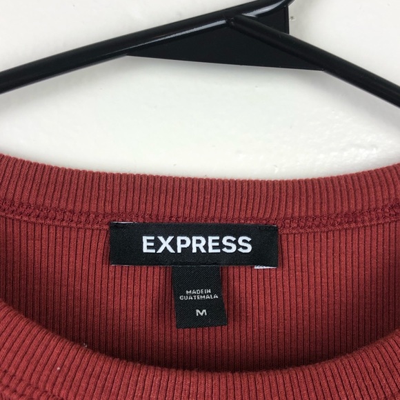 Express Fun Short Sleeve Orange Top - Picture 4 of 4